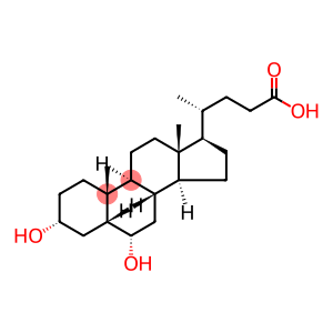 (3alpha,5beta,6alpha,8xi,9xi,14xi)-3,6-dihydroxycholan-24-oic acid