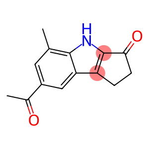 Cyclopent[b]indol-3(2H)-one, 7-acetyl-1,4-dihydro-5-methyl-