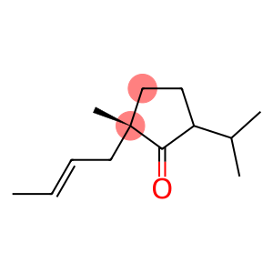 Cyclopentanone, 2-(2E)-2-butenyl-2-methyl-5-(1-methylethyl)-, (2S)- (9CI)