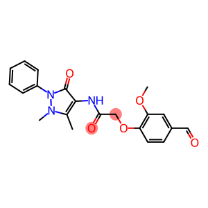 N-(1,5-dimethyl-3-oxo-2-phenylpyrazol-4-yl)-2-(4-formyl-2-methoxyphenoxy)acetamide