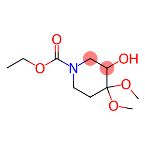 3-Hydroxy-4,4-dimethoxy-1-piperidinecarboxylic acid ethyl ester