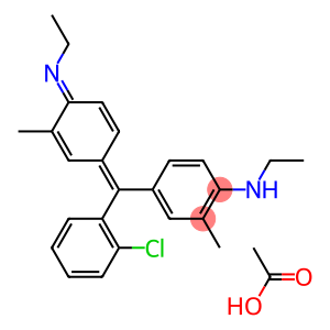 4-[(2-chlorophenyl)[4-(ethylimino)-3-methyl-2,5-cyclohexadien-1-ylidene]methyl]-N-ethyl-o-toluidine monoacetate