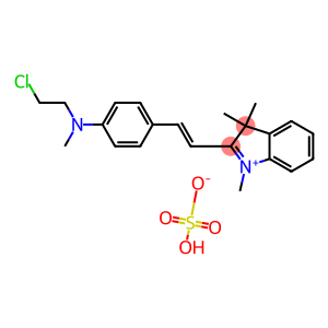 N-(2-chloroethyl)-N-methyl-4-[(E)-2-(1,3,3-trimethylindol-1-ium-2-yl)ethenyl]aniline