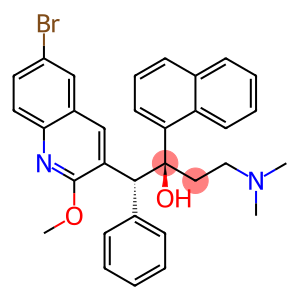3-Quinolineethanol, 6-bromo-alpha-(2-(dimethylamino)ethyl)-2-methoxy-alpha-1-naphthalenyl-beta-phenyl-, (alphas,betar)-