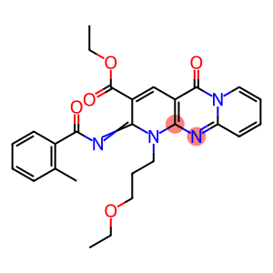 ethyl 1-(3-ethoxypropyl)-2-[(2-methylbenzoyl)imino]-5-oxo-1,5-dihydro-2H-dipyrido[1,2-a:2,3-d]pyrimidine-3-carboxylate