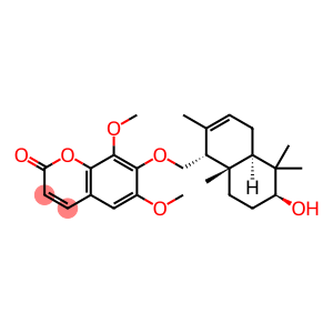7-[[(1R)-(1,4,4aα,5,6,7,8,8a-Octahydro-6β-hydroxy-2,5,5,8aβ-tetramethylnaphthalen)-1α-yl]methoxy]-6,8-dimethoxy-2H-1-benzopyran-2-one