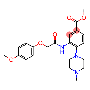 methyl 3-{[(4-methoxyphenoxy)acetyl]amino}-4-(4-methyl-1-piperazinyl)benzoate