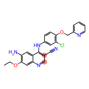 3-喹啉碳腈,6-氨基-4-[[[3-氯-4-(2-吡啶基甲氧基)苯基]氨基] -7-乙氧基