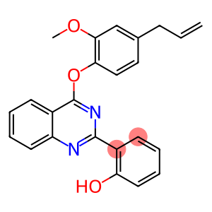 2-{4-[2-methoxy-4-(prop-2-en-1-yl)phenoxy]quinazolin-1-ium-2-yl}phenolate