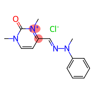1,2-dihydro-1,3-dimethyl-4-[(methylphenylhydrazono)methyl]-2-oxopyrimidinium chloride