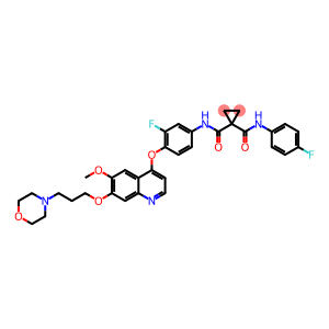 N1'-[3-fluoro-4-[[6-methoxy-7-(3-morpholinopropoxy)-4-quinolyl]oxy]phenyl]-N1-(4-fluorophenyl)cyclopropane-1,1-dicarboxamide
