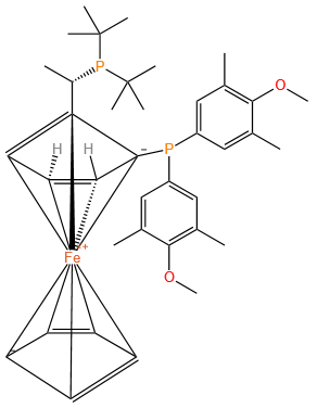 (S)-1-[(R)-2-Di-(4-methoxy-3,5-dimethylphenyl-phosphino)ferrocenyl]-ethyl-di-tert-butyl-phosphine