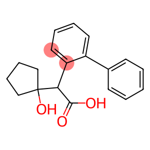 alpha-(1-Hydroxycyclopentyl)-biphenylacetic acid, (+)-