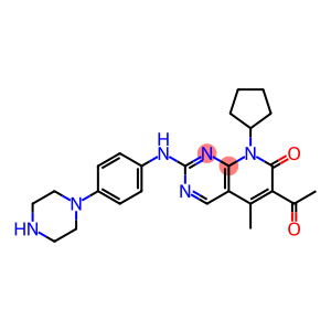 6-Acetyl-8-cyclopentyl-5-methyl-2-(4-piperazin-1-yl-phenylamino)-8H-pyrido[2,3-d]pyrimidin-7-one