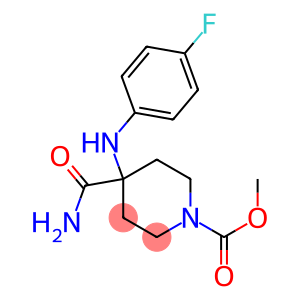 4-Aminocarbonyl-4-[(4-fluorophenyl)amino]-1-piperidinecarboxylic acid methyl ester