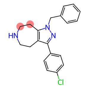 Pyrazolo[3,4-d]azepine, 3-(4-chlorophenyl)-1,4,5,6,7,8-hexahydro-1-(phenylmethyl)-