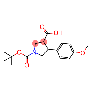 1-BOC-4-(4-甲氧基苯基)吡咯烷-3-羧酸