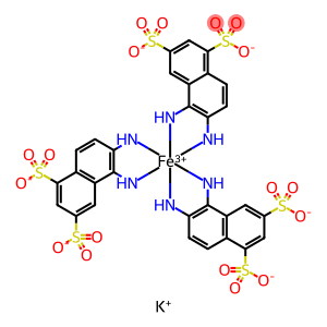 1,2-二氨基萘-5,7-二磺酸,三(5,6-二氨基-1,3-萘二磺酸)铁络合物钾盐
