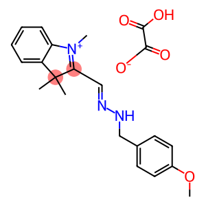 1-(4-methoxyphenyl)-N-[(E)-(1,3,3-trimethylindol-1-ium-2-yl)methylideneamino]methanamine