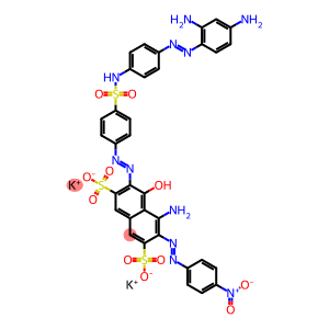 2,7-Naphthalenedisulfonic acid, 4-amino-6-4-4-(2,4-diaminophenyl)azophenylaminosulfonylphenylazo-5-hydroxy-3-(4-nitrophenyl)azo-, potassium salt
