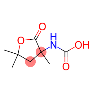Valeric  acid,  -alpha--carboxyamino--gamma--hydroxy--alpha-,-gamma--dimethyl-,  -gamma--lactone  (4CI)