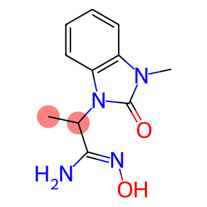 alpha-Methyl methyl-3 oxo-2 dihydro-2,3 1H-benzimidazole-1 acetamidoxi me [French]