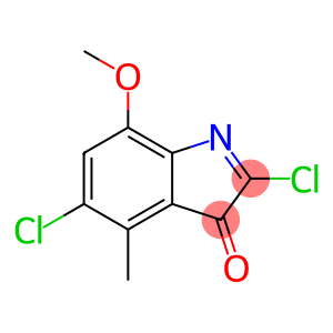 3H-Pseudoindol-3-one,  2,5-dichloro-7-methoxy-4-methyl-  (5CI)