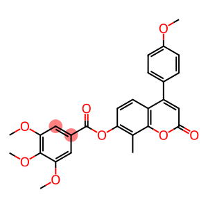 4-(4-methoxyphenyl)-8-methyl-2-oxo-2H-chromen-7-yl 3,4,5-trimethoxybenzoate