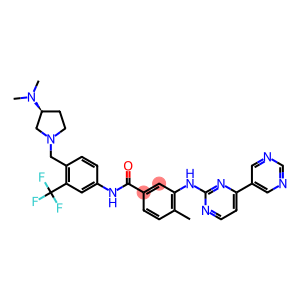 N-[4-[[(3S)-3-(dimethylamino)pyrrolidin-1-yl]methyl]-3-(trifluoromethyl)phenyl]-4-methyl-3-[(4-pyrimidin-5-ylpyrimidin-2-yl)amino]benzamide