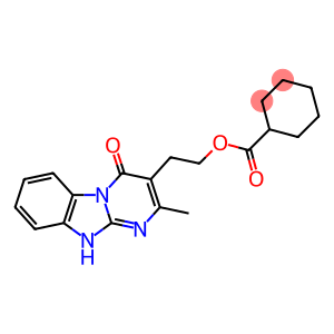 2-(2-Methyl-4-oxo-1,4-dihydropyrimido[1,2-a][1,3]benzimidazol-3-yl)ethyl cyclohexanecarboxylat