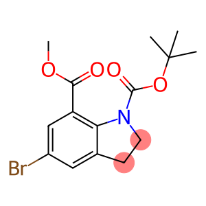 5-Bromo-1-(tert-butoxycarbonyl)-2,3-dihydro-7-(methoxycarbonyl)-1H-indole, 5-Bromo-2,3-dihydro-7-(methoxycarbonyl)-1H-indole, N-BOC protected