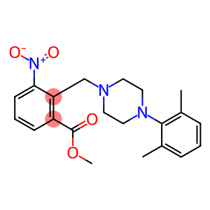 METHYL 2-([4-(2,6-DIMETHYLPHENYL)PIPERAZINO]METHYL)-3-NITROBENZENECARBOXYLATE