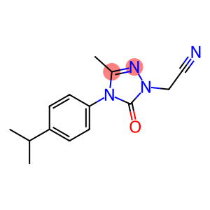 2-{3-methyl-5-oxo-4-[4-(propan-2-yl)phenyl]-4,5-dihydro-1H-1,2,4-triazol-1-yl}acetonitrile