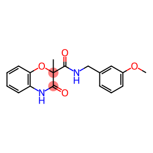 N-(3-METHOXYBENZYL)-2-METHYL-3-OXO-3,4-DIHYDRO-2H-1,4-BENZOXAZINE-2-CARBOXAMIDE