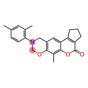 8H-Cyclopenta[4,5]pyrano[3,2-g][1,3]benzoxazin-4(1H)-one, 9-(2,4-dimethylphenyl)-2,3,9,10-tetrahydro-6-methyl-