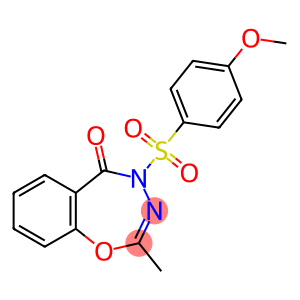4-[(4-METHOXYPHENYL)SULFONYL]-2-METHYL-1,3,4-BENZOXADIAZEPIN-5(4H)-ONE