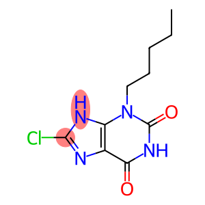 1H-Purine-2,6-dione, 8-chloro-3,9-dihydro-3-pentyl-