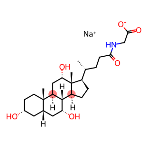 sodium N-(3-alpha,7-alpha,12-alpha-trihydroxy-24-oxocholan-24-yl)glycinate