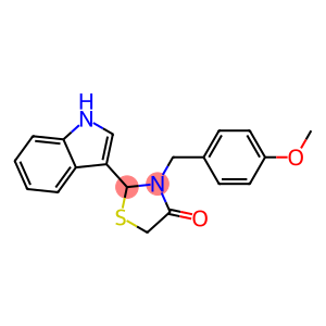 2-(1H-indol-3-yl)-3-[(4-methoxyphenyl)methyl]thiazolidin-4-one