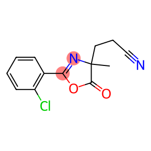 4-Oxazolepropanenitrile,  2-(2-chlorophenyl)-4,5-dihydro-4-methyl-5-oxo-