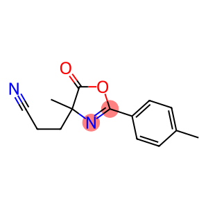 4-Oxazolepropanenitrile,  4,5-dihydro-4-methyl-2-(4-methylphenyl)-5-oxo-