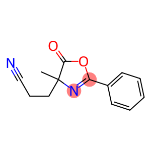4-Oxazolepropanenitrile,  4,5-dihydro-4-methyl-5-oxo-2-phenyl-