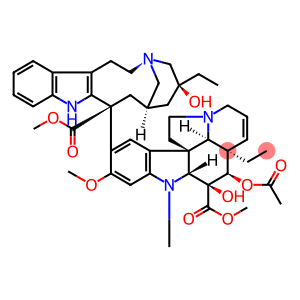 1H-Indolizino[8,1-cd]carbazole-5-carboxylic acid, 4-(acetyloxy)-3a-ethyl-9-[5-ethyl-1,4,5,6,7,8,9,10-octahydro-5-hydroxy-9-(methoxycarbonyl)-2H-3,7-methanoazacycloundecino[5,4-b]indol-9-yl]-3a,4,5,5a,6,11,12,13a-octahydro-5-hydroxy-8-methoxy-6-methyl-, methyl ester, [3aR-[3aa,4b,5b,5ab,9(3R*,5S*,7R*,9S*),10bR*,13aa]]-