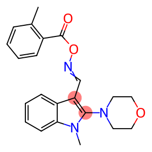 1H-Indole-3-carboxaldehyde, 1-methyl-2-(4-morpholinyl)-, O-(2-methylbenzoyl)oxime