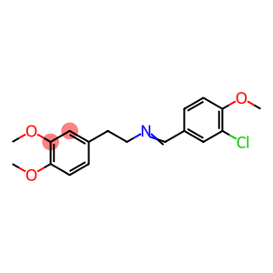N-[(E)-(3-CHLORO-4-METHOXYPHENYL)METHYLIDENE]-N-(3,4-DIMETHOXYPHENETHYL)AMINE