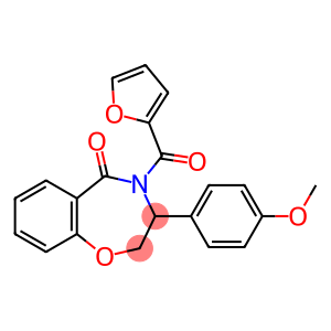 4-(2-FURYLCARBONYL)-3-(4-METHOXYPHENYL)-3,4-DIHYDRO-1,4-BENZOXAZEPIN-5(2H)-ONE