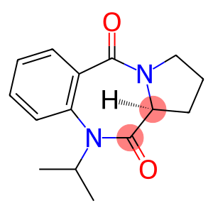1H-Pyrrolo[2,1-c][1,4]benzodiazepine-5,11(10H,11aH)-dione, 2,3-dihydro-10-(1-methylethyl)-, (11aS)-