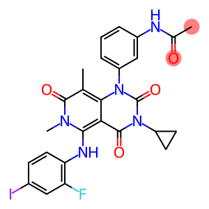 N-[3-[3-Cyclopropyl-5-[(2-fluoro-4-iodophenyl)amino]-3,4,6,7-tetrahydro-6,8-dimethyl-2,4,7-trioxopyrido[4,3-d]pyrimidin-1(2H)-yl]phenyl]acetamide