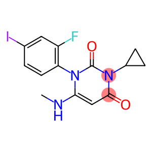 3-环丙基-1-(2-氟-4-碘苯基)-6-甲基氨基-1H-嘧啶-2,4-二酮