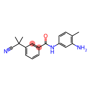 Benzamide, N-(3-amino-4-methylphenyl)-3-(1-cyano-1-methylethyl)-
